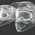 Two Modern Motorcycle Helmets With Protective Design And Tinted Goggles