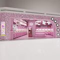 Cute Pink Indoor Playground Featuring Claw Machines and Sparkling Decor