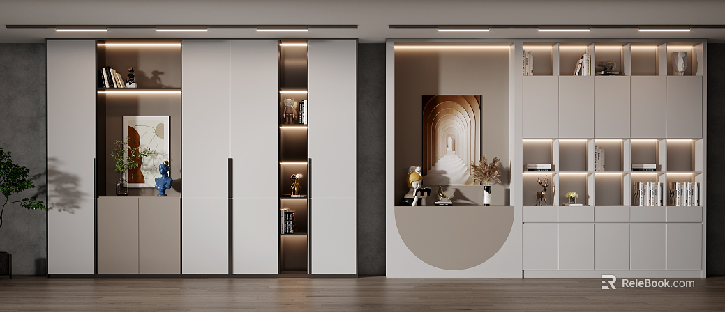 Modern bookcase texture