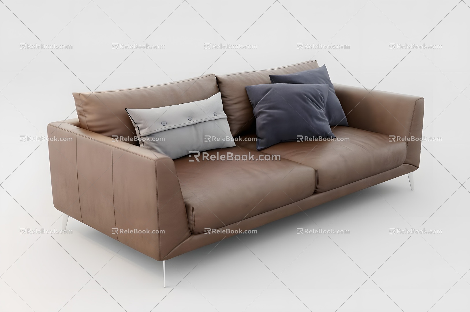 Modern Leisure Sofa Modern Leisure Sofa Living Room Sofa Double Sofa Simple Home Furniture Leather Sofa Pillow Pillow 3d model