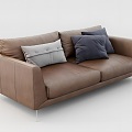 Modern Leisure Sofa Modern Leisure Sofa Living Room Sofa Double Sofa Simple Home Furniture Leather Sofa Pillow Pillow 3d model