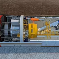 Industrial Tunnel Boring Machine With Cylindrical Structure And Internal Yellow Machinery For Underground Construction