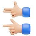 Modern cartoon small hand cartoon gesture hand 3d model