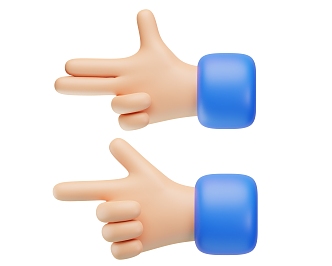 Modern cartoon small hand cartoon gesture hand 3d model