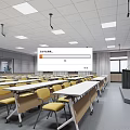Modern Classroom Ordinary Classroom 3d model