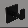 Modern Black Square Design Faucet Installed On White Wall With Minimalist Style
