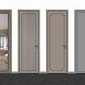 Modern Interior Swing Doors With Various Designs And Materials For Home Use 3d model