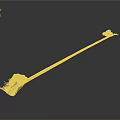 Ancient Bronze Weapon With Decorative Ends And Rusty Surface On Dark Background