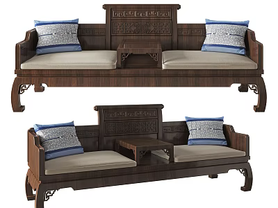 New Chinese-style Lohan Bed Sofa 3d model