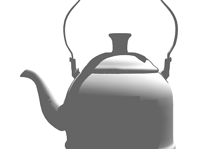 Classic Stainless Steel Kettle With Handle And Spout For Kitchen Use 3d model