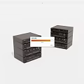 Black Stacked Electronic Audio Components With Multiple Control Panels