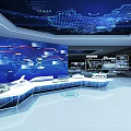 Modern Tech Exhibition Hall With Digital Screens And Interactive Displays