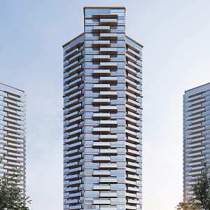 High-rise residential buildings in modern residential areas 3d model