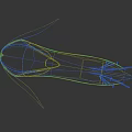 Sleek Modern Yacht With Silver Gray Exterior Red Accents Aerodynamic Wings And Thrusters