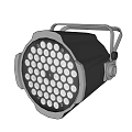 Modern LED Downlight Spotlight with Multiple Bulbs Black White Design Portable Handle Indoor Lighting