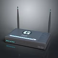 SPEED Wireless Router With Two Antennas And Sleek Modern Design 3d model