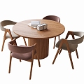 Modern Dining Table and Chair Dining Chair Single Chair 3d model