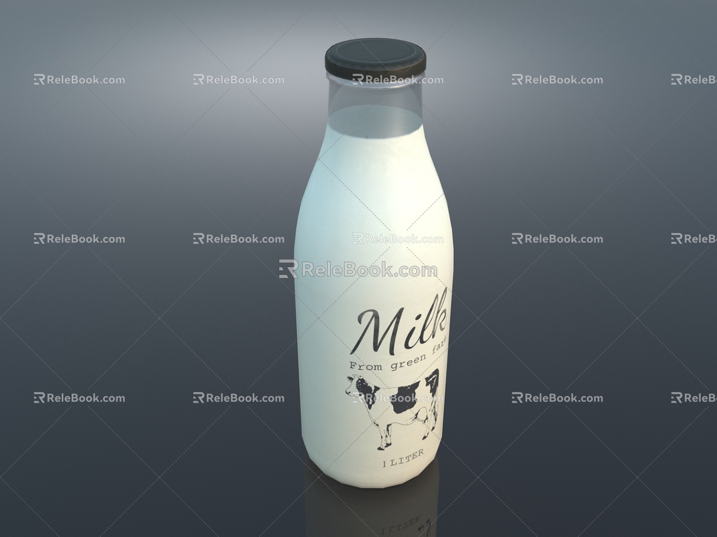 Milk Milk Bottle Drink Glass Bottle model