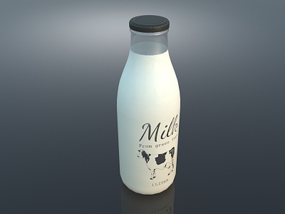 Milk Bottle Drink Glass Bottle model