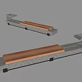 Modern Minimalist Coffee Table With Concrete Base And Brown Wooden Top Interior Design Style
