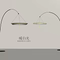 Modern Arc Floor Lamps With Circular Shades And Warm White Light