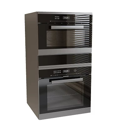 Built-in Multi-layer Kitchen Appliances with Oven Steamer Digital Display and Control Panel 3d model