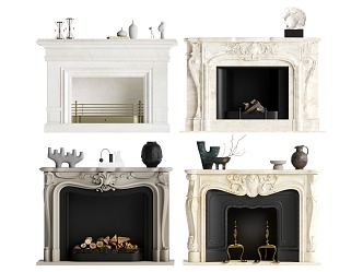 vintage style fireplace medieval style fireplace 3d model