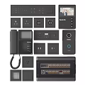 Modern Smart Video Doorbell With Intercom System And Black Control Panels 3d model