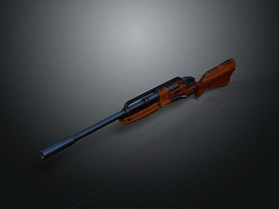 rifle semi-automatic rifle combat rifle battle rifle carbine war rifle attack rifle 3d model