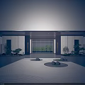 Modern Entrance Gate Design With Spacious Courtyard Stone Pathway And Green Plants