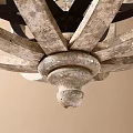 Decorative Spherical Chandelier With Crossed Metal Frame And Illuminated Bulbs Design