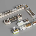 Cake Freezer Bakery Equipment Cake Bread Display Cabinet 3d model