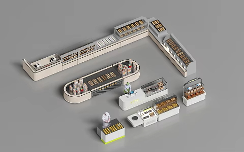 Cake Freezer Bakery Equipment Cake Bread Display Cabinet 3d model
