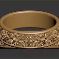 Ornate Gold Rings With Intricate Engraved Patterns And Shiny Finish