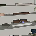 Modern Cushion Windowsill Tatami Cushion Combination 3d model