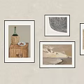 Diverse Framed Artworks Hanging On Wall With Various Styles And Designs