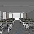 Multi-functional conference room meeting tables and chairs 3d model
