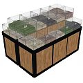 Shelf Supermarket Rice Shelf Storage Rack Supermarket Rice Stack Shelf 3d model
