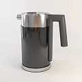 Sleek Silver And Black Electric Kettle With Stainless Steel Body And Ergonomic Handle