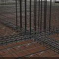 Reinforced Steel Bar Structure With Steel Mesh For Building Construction Foundation