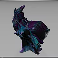 3D Rendered Fantasy Creature With Vibrant Purple Blue Pink Colors Tentacles And Intricate Texture