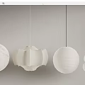 Modern White Pendant Lights With Various Shapes And Textured Designs For Interior Decor