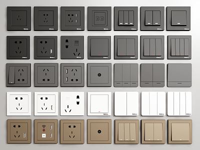 Modern Switch Socket Switch Panel Socket Panel 3d model