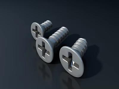 Modern Screw Hardware Phillips Screw 3d model