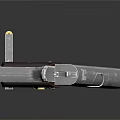 Detailed Metal Pistol With Wooden Grip Magazine And Bullet On Black Surface