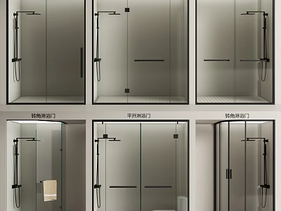 Modern Shower Sauna Designs With Classic Sliding And Minimalist Door Styles 3d model