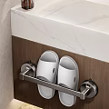 Modern Metal Hook Rack For Bathroom Wall Hanging White Slippers