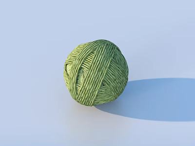 Wool ball Wool ball art ornaments 3d model