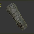 Gray Elastic Tubular Support Bandage With Woven Fabric Wrap Design