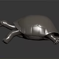 Detailed 3D Turtle Model With Open Mouth Textured Shell And Limbs